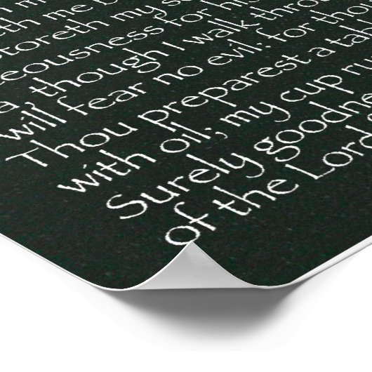 主は私の羊飼いだ – 詩篇23、バリエーションF ポスター (角)