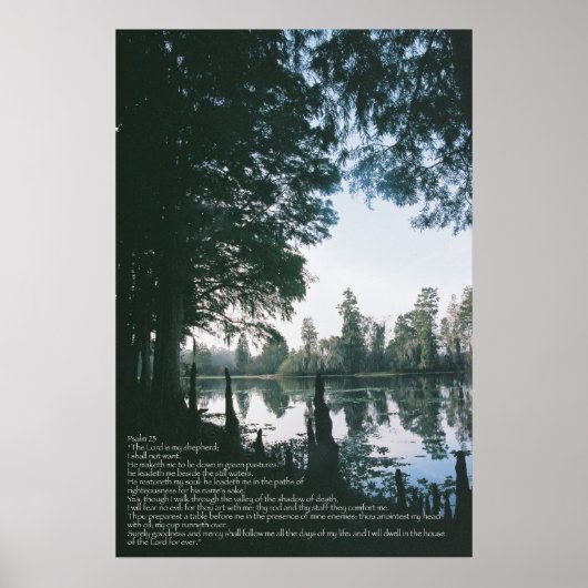 主は私の羊飼いだ – 詩篇23、バリエーションF ポスター (正面)