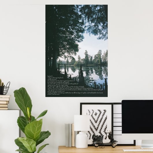 主は私の羊飼いだ – 詩篇23、バリエーションF ポスター (ホームオフィス)