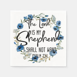 主は私の羊飼いだ | Psalm 23:1聖書の詩 スタンダードカクテルナプキン