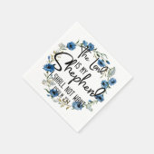 主は私の羊飼いだ | Psalm 23:1聖書の詩 スタンダードカクテルナプキン (角)