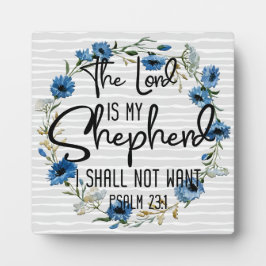 主は私の羊飼いだ | Psalm 23:1聖書の詩 フォトプラーク