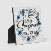 主は私の羊飼いだ | Psalm 23:1聖書の詩 フォトプラーク (正面)