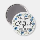 主は私の羊飼いだ | Psalm 23:1聖書の詩 マグネット (正面/裏面)