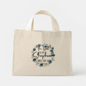 主は私の羊飼いだ | Psalm 23:1聖書の詩 ミニトートバッグ (裏面)