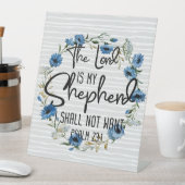 主は私の羊飼いだ | Psalm 23:1聖書の詩 台座サイン (インサイチュ)