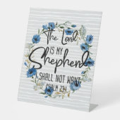 主は私の羊飼いだ | Psalm 23:1聖書の詩 台座サイン (正面)