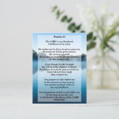 主は私の羊飼いである、詩篇23章 聖書の記憶箇所 ポストカード (スタンド正面)
