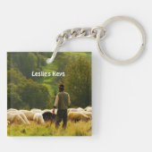主は私の羊飼いのキーチェーン キーホルダー (裏面)