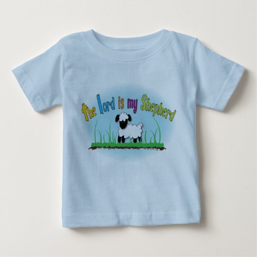 主は私の羊飼いのクリスチャンの子供のTシャツです ベビーTシャツ (正面)