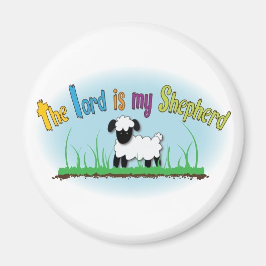 主は私の羊飼いのクリスチャンの磁石である マグネット (正面)
