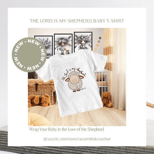 主は私の羊飼いのベビー素晴らしジャージーTシャツ ベビーTシャツ