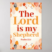 主は私の羊飼いのボホ・クリスチャン・ウォール・アート ポスター (正面)