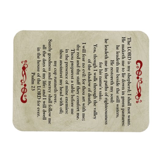 主は私の羊飼いのヴィンテージ マグネット (横)