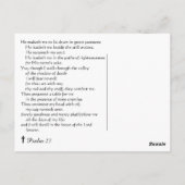 主は私の羊飼いの小さく白い子ヒツジの賛美歌23です ポストカード (裏面)