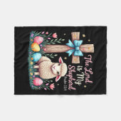 主は私の羊飼いの復活祭のキリスト教の子羊の東 フリースブランケット (正面(横))