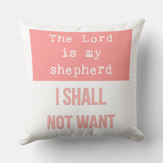 主は私の羊飼いの枕です クッション (裏面)