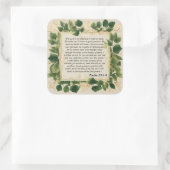 主は私の羊飼いの祈りの言葉 スクエアシール (バッグ)