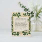 主は私の羊飼いの祈りの言葉 ポストカード (スタンド正面)