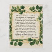 主は私の羊飼いの祈りの言葉 ポストカード (正面)