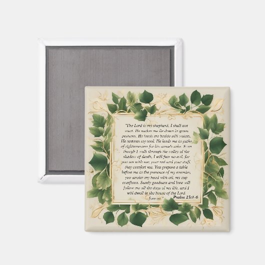 主は私の羊飼いの祈りの言葉 マグネット (正面/裏面)