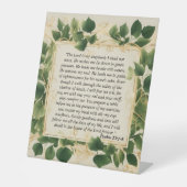 主は私の羊飼いの祈りの言葉 台座サイン (正面)