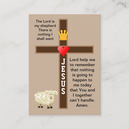 主は私の羊飼いの祈りの言葉 名刺