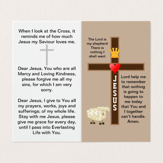 主は私の羊飼いの祈りの言葉 名刺