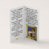 主は私の羊飼いの祈りの言葉 名刺 (内部)