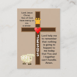 主は私の羊飼いの祈りの言葉 名刺