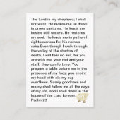 主は私の羊飼いの祈りの言葉 名刺 (裏面)