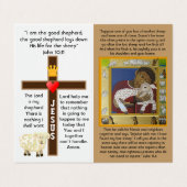 主は私の羊飼いの羊失ったの祈りの言葉カード 名刺 (外部フラット)