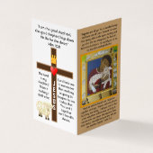 主は私の羊飼いの羊失ったの祈りの言葉カード 名刺 (外部)