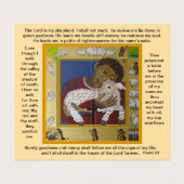 主は私の羊飼いの羊失ったの祈りの言葉カード 名刺 (内部フラット)