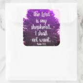 主は私の羊飼いの聖なる書物、 経典シール スクエアシール (バッグ)