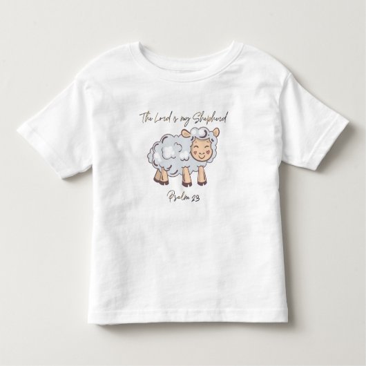 主は私の羊飼いの聖句である トドラーTシャツ (正面)
