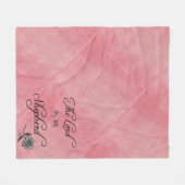 主は私の羊飼いの聖句である フリースブランケット (正面(横))