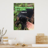 主は私の羊飼いの聖句写真 ポスター (キッチン)