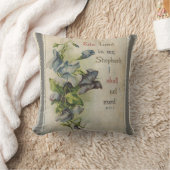 主は私の羊飼いの花柄の聖なる書物、経典です クッション (ブランケット)