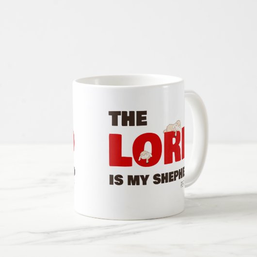 主は私の羊飼いの詩篇23キリスト教信仰である コーヒーマグカップ (正面右)