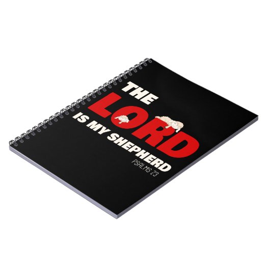 主は私の羊飼いの詩篇23キリスト教信仰である ノートブック (左側)