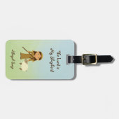 主は私の羊飼いの詩篇23番カスタム ラゲッジタグ (正面横)