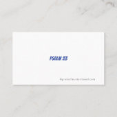 主は私の羊飼いの詩篇23青いリボン 名刺 (裏面)