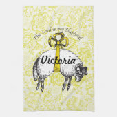 主は私の羊飼いの詩篇23 キッチンタオル (縦)