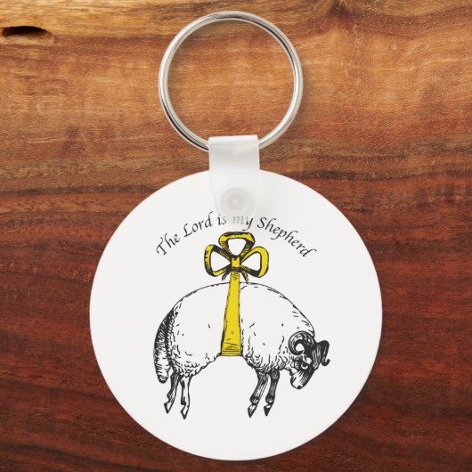 主は私の羊飼いの詩篇23 キーホルダー (正面)