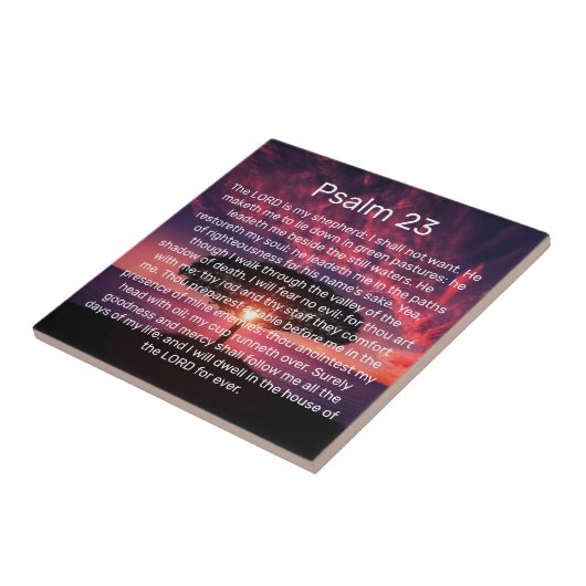 主は私の羊飼いの詩篇23 タイル (側面)