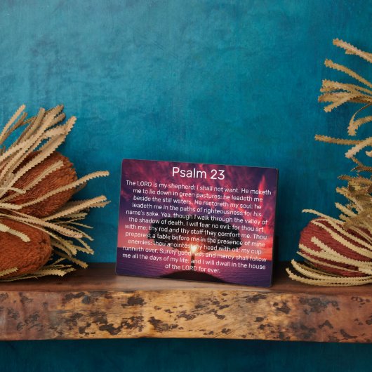 主は私の羊飼いの詩篇23 フォトプラーク (側面)