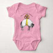 主は私の羊飼いの詩篇23 ベビーボディスーツ (正面)