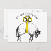 主は私の羊飼いの詩篇23 ポストカード (正面/裏面)