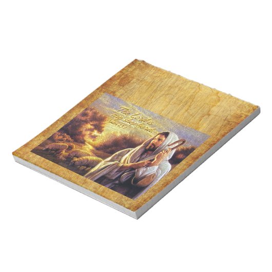 主は私の羊飼いの詩篇23:1オプション ノートパッド (回転)